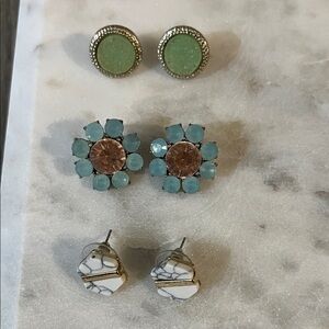 Elegant Mixed Stone Earring Set